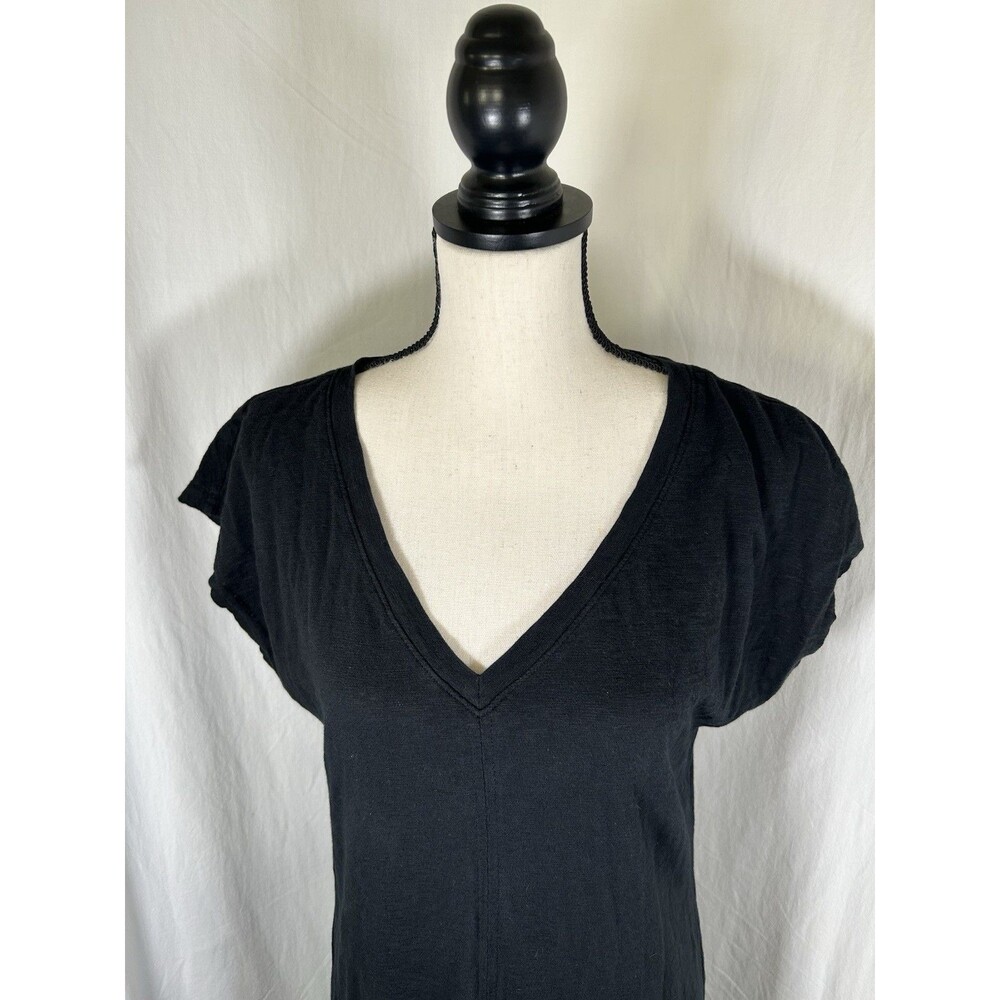 Cotton Slub Maxi Dress Black V-neck Universal Thread Women’s Size Small - Picture 2 of 10